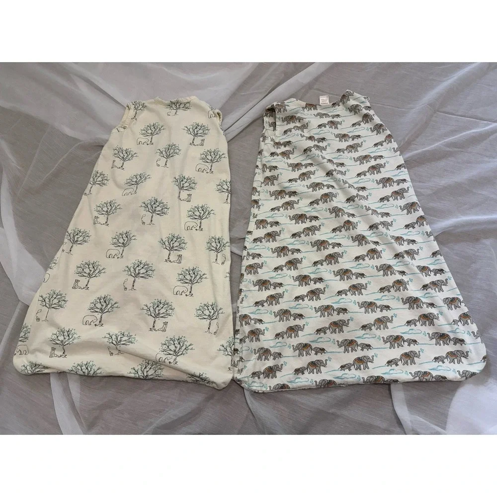 Lot Of 2 Touched by Nature Bear Elephant Baby Organic Cotton Sleep Sack 0-6 - Picture 9 of 9